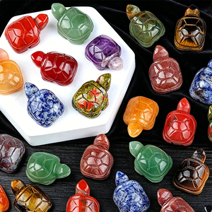 Ornement sculpté en forme de tête de <span class=keywords><strong>loup</strong></span> en pierre naturelle de 1 pouce (améthyste, quartz rose, œil de tigre), artisanat en cristal poli, écologique - Product Image 4