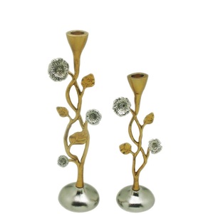 Premium Metal <b>Glass</b> Sconce Candle <b>Holder</b> Trending Living Room Decor Table Centerpiece for Home Interior on Special Occasions - Product Image 3