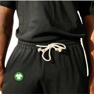 <span class=keywords><strong>Pantaloni</strong></span> da uomo <span class=keywords><strong>pantaloni</strong></span> Jogger in cotone organico Jersey 5.4 oz nero antirughe traspirante <span class=keywords><strong>con</strong></span> polsini a coste tinta unita e a coste - Product Image 2