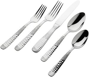 Couverts en métal à bord plat avec des contours minimaux conçus pour les restaurants de maisons de créateurs ou les événements de luxe avec traiteur - Product Image 3