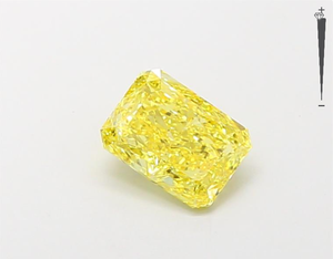 Diamante Rectangular Cultivado en Laboratorio con Certificación IGI, 1.10 Ct, Amarillo Fantasía, HPHT, Creado en Laboratorio, Suelto, para Fabricantes de Joyería - Product Image 1