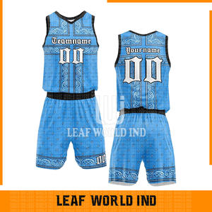 Nouveau design fabriqué en usine, uniforme de basket-ball imprimé par sublimation, ensemble d'uniformes de basket-ball respirants pour l'équipe - Product Image 5