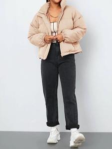 Chaquetas Acolchadas de Invierno para Mujer, Abrigos Cortos Acolchados de Nailon, Estilo Casual y Moderno - Product Image 5