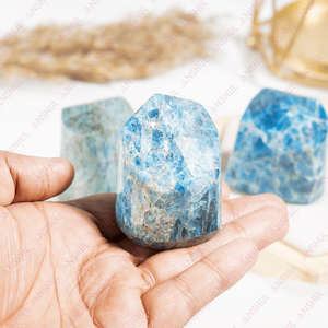 Apatite bleue tendance en gros, 1 kg, points polis, cristaux de guérison premium pour la décoration et la méditation, au prix du marché - Product Image 4