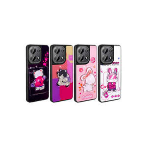 Funda de Silicona Rosa de Lujo para Poco M6 Pro 4G con Figuras Icónicas en Relieve Brillantes, Elegante Modelo 14 Plus con Acabado Electrochapado - Product Image 3