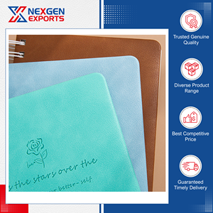 Exhibiting Highest Standard Exceptional Quality <b>Spiral</b> Binding PU Leather <b>A5</b> Diary <b>Notebook</b> 120 Sheets Office Business Writing - Product Image 4