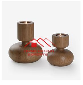 Portavelas de madera decorativo para restaurante de Hotel en casa, precio al por mayor, accesorio de boda de lujo para decoración del hogar para Navidad - Product Image 4