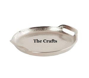 Plateau de service au chocolat de la plus grande qualité en couleur argent Forme ronde Vaisselle Plateau de nourriture à des prix raisonnables - Product Image 2