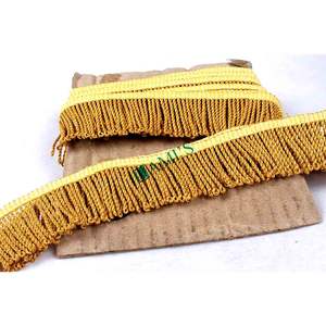OEM Bullion Fringe <b>Trims</b> and <b>Tassel</b> Made of Metal Wire Bullion Fringe in Custom Sizes for Religious Banner Flag Decorations - Product Image 4