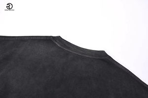 Nueva Camiseta holgada de algodón 100% de peso pesado a la moda, camiseta de gran tamaño con logotipo de impresión personalizado para hombre 250 GSM Distress - Product Image 5