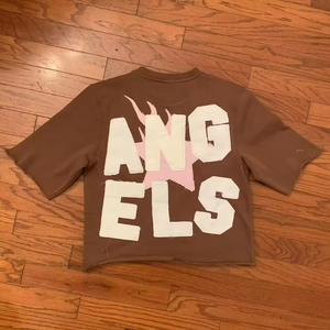 Vente en gros de haut coupe boxy surdimensionné pour homme 100% coton T-shirt sans couture 280g Épaule tombante Ourlet brut Col épais Tissu tricoté - Product Image 5