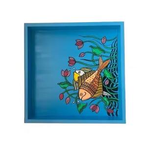 Ensemble de 3 plateaux en bambou imbriqués, finition naturelle, plateaux de service en bois - Product Image 6