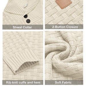 Designer <b>Vintage</b> Ribbed Crewneck Standard Knit Retro Streetwear Pullover Men's <b>Sweater</b> 100% Cotton Front logo - Product Image 5