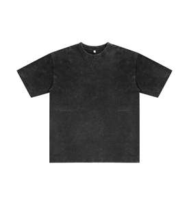 Camiseta Batik Lavada de 230g, Estilo Retro Americano, Hombros Caídos, Cuello Redondo, Precio de Fábrica en Bangladesh y China - Product Image 3