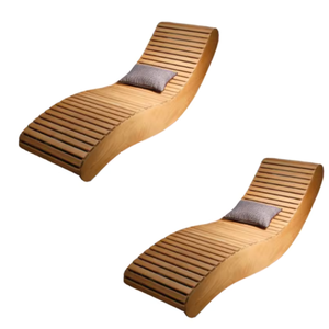 Installations de loisirs Chaises longues en bois massif pour piscine, plage et patio Utilisation Sunrise Sunbed Meilleure qualité - Product Image 6