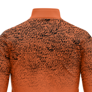 OEM Custom Cotton Solid Pattern Pullover <b>Sweatshirt</b> Orange Embossed <b>Half</b> <b>Zip</b> Winter Fleece Embroidered Applique <b>Men's</b> <b>Sweatshirt</b> - Product Image 5