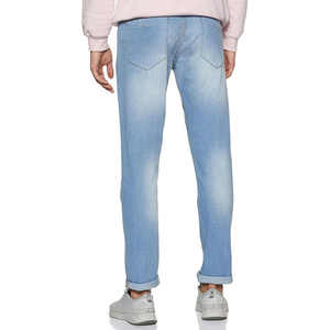 Wholesale High Quality Custom Logo Straight Men's Skinny Mid Waist Denim <b>Pants</b> Breathable Slim Jeans <b>Pants</b> - Product Image 3