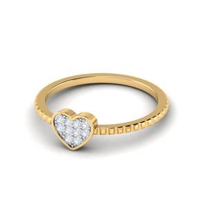 Anillo de piedras preciosas de laboratorio con forma de corazón de Plata de Ley 925 chapado en oro al por mayor para mujer, regalo de compromiso de boda - Product Image 2