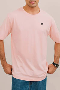 Camiseta Rosa de Manga Corta Extra Grande para Hombre, 100% Algodón Jersey, Lisa, Ligera, Corte Cuadrado, para Suministro de Ropa al por Mayor - Product Image 5