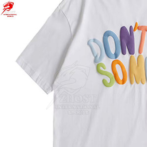 เสื้อยืดพิมพ์ลายพัฟฟ์สุดฮิต ผ้าคอตตอนหนา ทรงปกติ แฟชั่นแนวสตรีทสุดล้ำ - Product Image 3