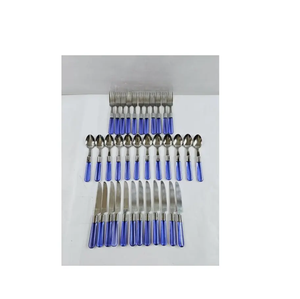 Ensemble de couverts à poignée en résine de laiton de qualité durable avec ensemble de couverts extérieurs et intérieurs en acier miroir antirouille antidérapant - Product Image 4