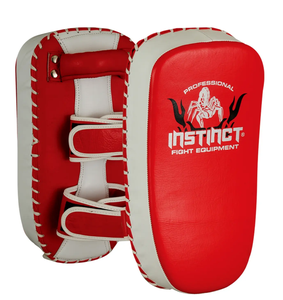 Ensemble de coussinets de boxe thaïlandais incurvés en cuir véritable personnalisés Focus Muay Thai Punch Shield pour le karaté Taekwondo MMA Boxe - Product Image 1