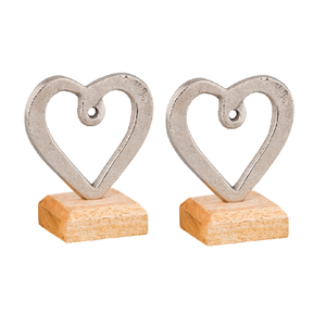 Moderno Metal corazón textura creativa interior Villa decoración escultura plata acabado mesa escritorio hecho a mano ecológico hogar - Product Image 4