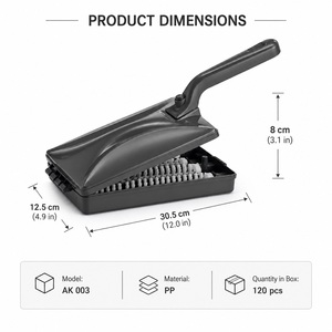 Brosse à miettes triple avec manche, balayette manuelle de table, brosse de nettoyage en PP pour comptoir, bureau, moquette, miettes, usage domestique et cuisine - Product Image 4