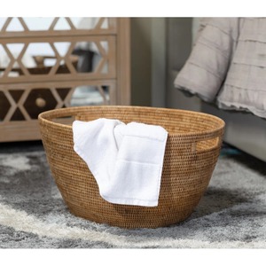 <b>Large</b> oval rattan <b>basket</b> Handmade Storage <b>Basket</b> Wholesale eco-friendly Made in Viet Nam - Product Image 6
