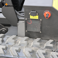 Mesin Pemotong Rumput Euro 5 Loncin 25HP 2500W dengan Remote Control 100m, 900mm Hybrid Crawler Track Zero Turn Slope Cutter untuk Kebun