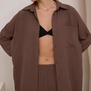 Elegante 100% algodón Premium 2 piezas conjunto venta al por mayor tendencia transpirable sudor trajes Casual personalizar chándales - Product Image 5