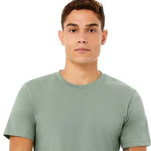 Camiseta Formal Unisex de 4,2 oz de gran tamaño Heather Sage 52% Airlume algodón 48% poliéster secado rápido transpirable Formal CVC estampado - Product Image 3