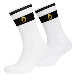 <b>Men</b> Fight Division Crew <b>Socks</b> 2 Pack Durable Breathable Training <b>Socks</b> for Gym <b>Sports</b> and Active Lifestyle - Product Image 1