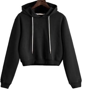 Nueva moda Sudadera con capucha para mujer Top corto de manga larga Ropa de calle de invierno suelta con estilo - Product Image 4