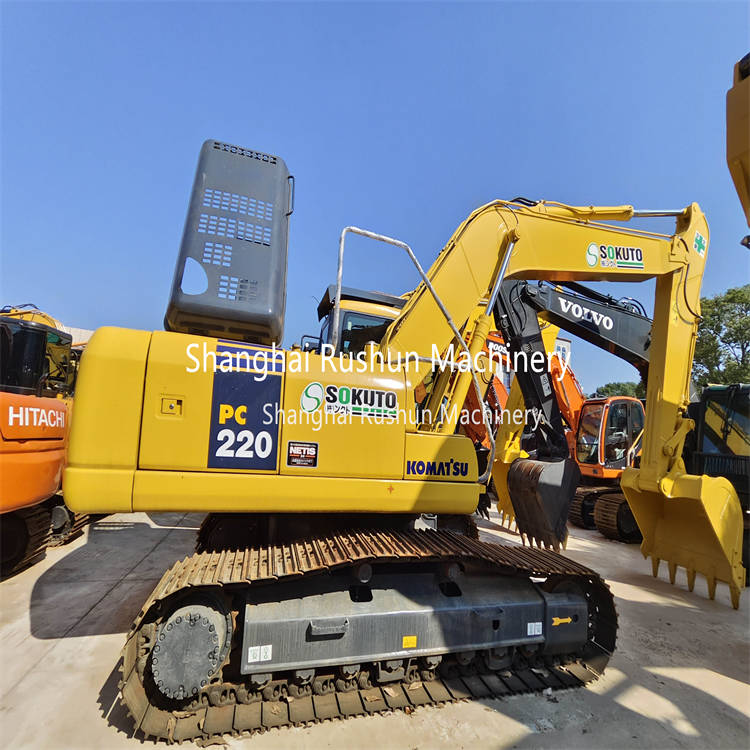 Second Hand High Quality Good Appearance Crawler Excavator KOMATSU PC220-7 Excels in Digging Lifting and Material Handling Tasks