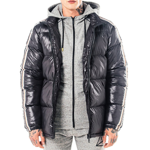 Veste matelassée pour homme à col montant, personnalisable avec logo, en toile, coupe-vent, écologique, grande taille, haute qualité à bas prix - Product Image 1
