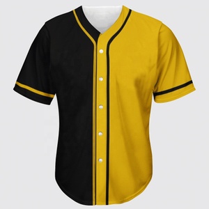 Maillot de baseball vierge personnalisable par sublimation, respirant, antibactérien, séchage rapide, grandes tailles, broderie sur mesure, conception gratuite, vente en gros - Product Image 1