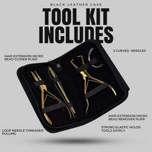 Extension de cheveux de qualité supérieure faite à la main en couleur plasma dorée avec étiquetage privé - Product Image 3