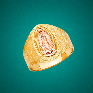 Anneaux classiques en rhodium plaqué non ternissant à deux tons, anneaux de la Vierge Marie, bijoux de mode pour femmes et hommes, accessoires de créateur - Product Image 3