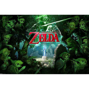 Póster de la Leyenda de Zelda con la Espada de Link, Arte de Pared en Papel Resistente - Product Image 1