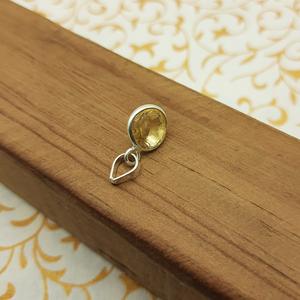 Joyería artesanal de Plata de Ley 925 para niños, colgante de piedras preciosas citrinas facetadas, diseño de cabujón plano, tipo de colgante - Product Image 3