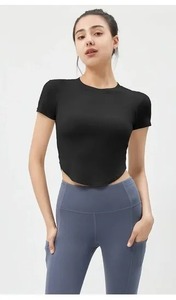 Venta al por mayor de camisetas casuales de las mujeres Slim Fit camiseta femenina de manga corta Top de verano señoras liso básico Camiseta de algodón camiseta - Product Image 3