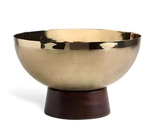 Tazón de Metal con Acabado Dorado de Alta Calidad y Base Elevada para Uso en Cocina, Hogar, Hotel, Restaurante, Decoración del Hogar y Mesa - Product Image 1