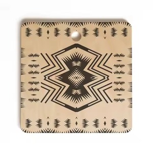 Planche à découper en bois de manguier et émail imprimé avec motif de Noël pour couper le fromage, articles de cuisine - Product Image 2