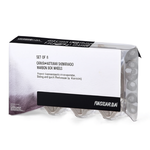 Set di 8 Ruote Rettangolari per Box Doccia Grigie Scorrevoli e a Sgancio Rapido di Koricini - Product Image 2
