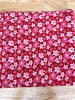 Tissu en coton imprimé floral rouge, fait main, écologique, séchage rapide, pour sacs, chemises, robes, travaux manuels, couture et décoration intérieure pour garçons
