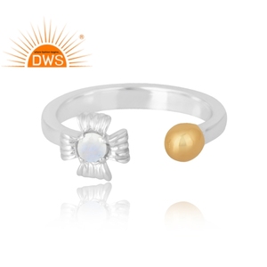 Último diseño, anillo de piedras preciosas de Luna de arcoíris Natural de Plata de Ley 925, joyería personalizada para mujer, regalo para ella - Product Image 3