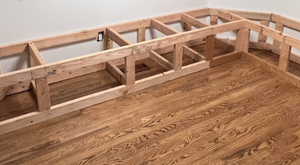 Banc de fenêtre en bois massif avec rangement (style niche) - Product Image 4