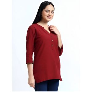 Casual Trendy Short Kurti Mujeres Algodón Étnico Verano Top Fabricante de Exportación al por mayor al mejor precio más bajo - Product Image 1