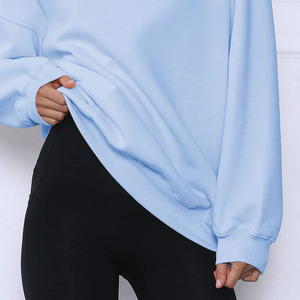Vente en gros de sweat-shirt à col ras du cou surdimensionné avec impression de transfert de logo personnalisé 290Gsm vierge à épaules tombantes sweat-shirt à capuche pour femme - Product Image 4